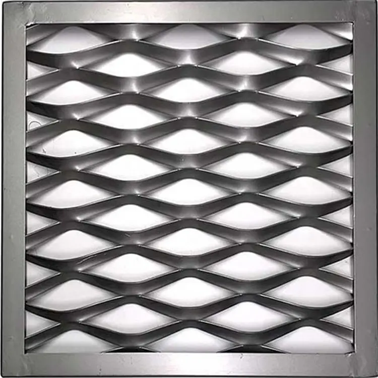 L'acier inoxydable/aluminium/galvanisé/PVC a enduit la maille augmentée décorative plate de losange en métal pour le revêtement de mur