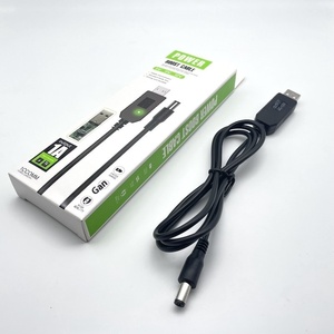 5V ถึง8.4V/9V/12V สายชาร์จ USB เพิ่ม2A 1M Micro-USB Type-C Jacketed PVC สำหรับอุปกรณ์มือถือและ DC5.5 * 2.1เราเตอร์ - Product Image 1