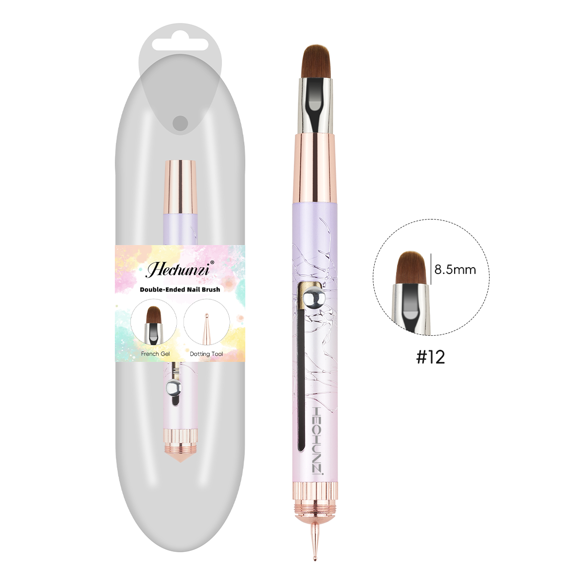 1pc Double-ended Brush with packaging