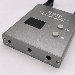 5.8ghz 48通道RD40 Raceband双分集接收器，带A/V和电源线，用于RC赛车无人机四轴飞行器FPV监视器 - Product Image 4