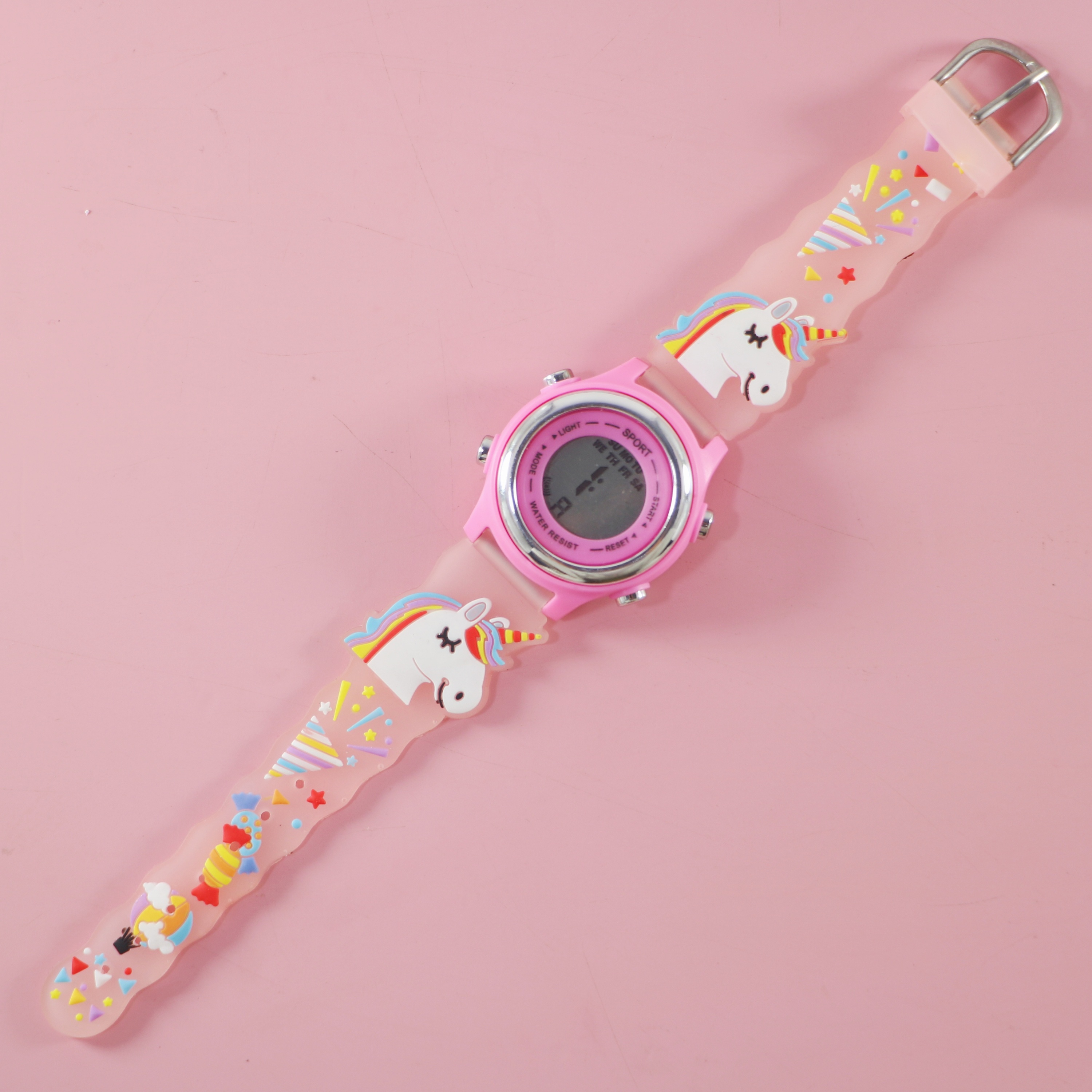 Rosa con estampado de unicornio 3