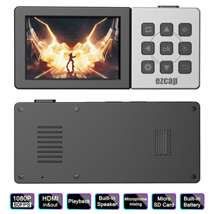 Ezcap273 3.5&quot; LCD Screen Portable <strong>HDMI</strong> 1080P 60fps Video Recorder Standalone with <strong>HDMI</strong> <strong>Output</strong> Pass Through with Microphone <strong>Input</strong> - Product Image 3