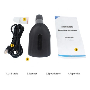 Nueva llegada Interfaz USB Pago móvil Lector de código de barras QR Escáneres de código de barras 2D inalámbricos de mano - Product Image 6
