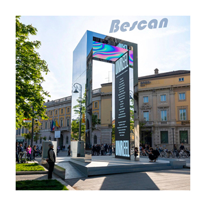 BESCAN P5 P6 P8 P10 instalación fija al aire libre pantalla LED nueva tecnología con pantalla SMD a todo color