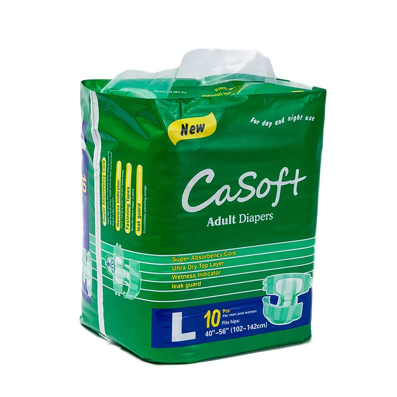 Casoft cina produce Stocklot di cotone materiale monouso pannolino per adulti In bianco
