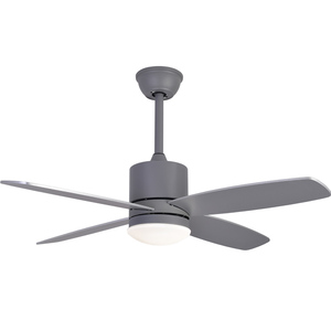 Breezelux 2019 Modern basit 4 yaprak LED ışıklı tavan fanı 42 inç bıçak gökyüzü gri geleneksel tasarım banyo için uzaktan kumanda - Product Image 1