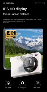 M08กล้องดิจิตอลขนาดเล็กสไตล์ย้อนยุคภาพ50MP FHD 1080P & 4K ซูมและ AF โฟกัสกล้อง CCD ยอดนิยมราคาถูก" - Product Image 2
