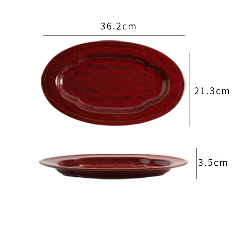 Plato rojo-36,2 cm