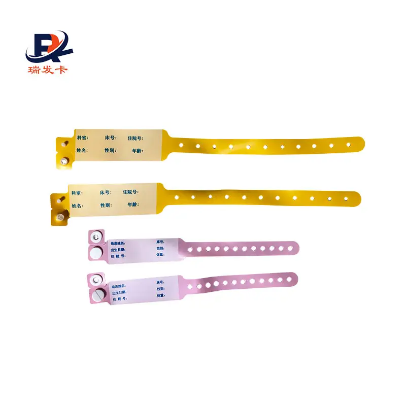 ID del braccialetto del braccialetto del PVC dell'ospedale di scrittura del paziente impermeabile con i braccialetti di identificazione di Logo su ordinazione