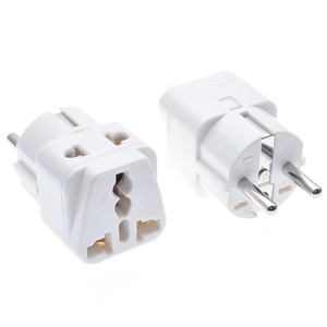 2 <strong>Way</strong> Universal to Germany EU Plug Adapter Type-F Schuko Round 2 Pins US AU UK to European Travel Conversion Plug Socket - Product Image 1