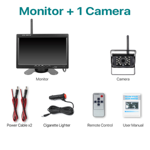 Simple Wireless 7 Inch <strong>LCD</strong> Rear View Monitor Big <strong>Display</strong> Screen Night Vision <strong>Reversing</strong> Camera Input for Parking System Aid AHD - Product Image 6