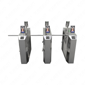 Standalone-Finger abdruck-/Gesichts zugriffs kontrolle Drei-Arm-Barriere-Tor Zeiter fassung Stativ-Drehkreuz-Tor-System - Product Image 2