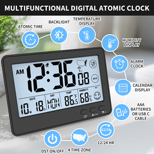 LCD Atomic Wanduhr Digital Church Clock Auto Time Calibra tion Timer Multifunktion skalen der Radio Wave Wecker - Product Image 5
