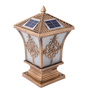 2Meter chiếu sáng Retro cảnh quan cho Châu Âu trụ cột đèn hiện đại Led Ngoài Trời năng lượng mặt trời Vườn cổng cột ánh sáng cổng ánh sáng ngoài trời - Product Image 6