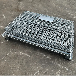 Malla de alambre de acero Palé Almacén Logística Contenedor apilable Caja de transporte Cesta Capacidad de carga pesada - Product Image 5