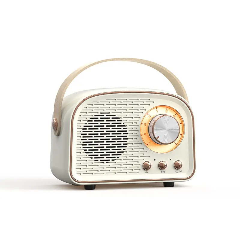 DW21-altavoz de Radio Vintage, reproductor de música inalámbrico estéreo 6D de alta fidelidad con sonido, tarjeta TF BT, regalo portátil de grano de madera