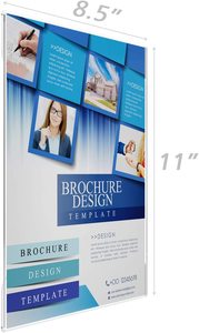 Acrylic Sign Holder mit Hook und Loop Adhesive, 8.5x11 zoll Portrait oder 11x8.5 zoll Landscape Wall Mount <span class=keywords><strong>Frame</strong></span>