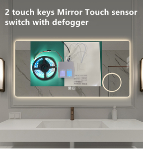 Interruttore a due sensori touch Anti-appannamento Dimmer Touch Smart con alimentatore driver sfangatore 3 colori per luce a Led specchio - Product Image 6