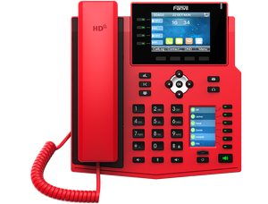 红色高可见度 X5U-R <span class=keywords><strong>IP</strong></span> 电话双彩屏 - 16 条 SIP 线路，适用于紧急情况下的办公室和医院 - Product Image 1