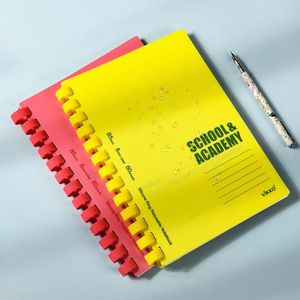 定制日记本笔记本带logo胶圈活页笔记本a5b5笔记本七彩本简易螺旋练习本 - Product Image 3