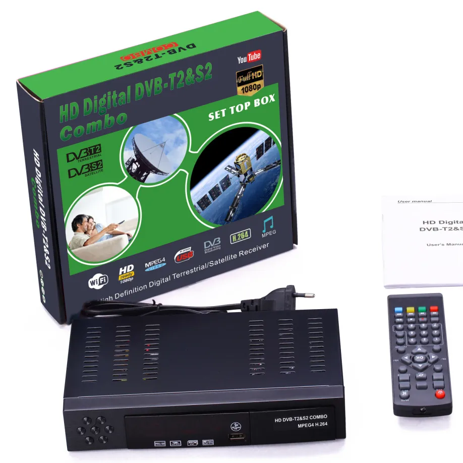 Receptor de televisión por satélite Hd, alta calidad, compatible con Cccam Digital, IPTV