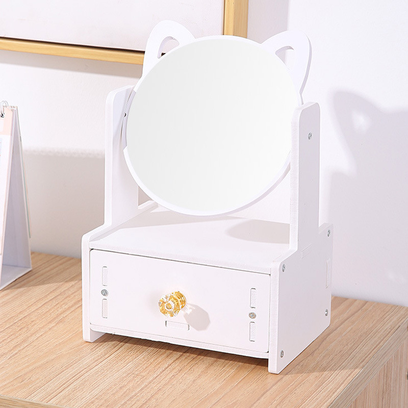 Round Mirror Single Draw Small