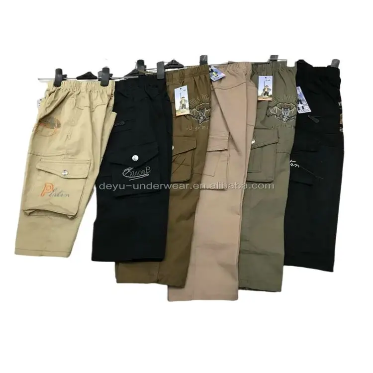 GDZW609-pantalones cargo de algodón para niños de 3 a 8 años, 1,45 dólares, estilo informal, con diferentes estilos