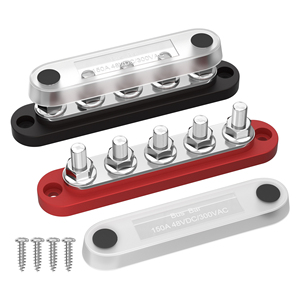 Yüksek kaliteli Cars 48V güç dağıtım blok bara Terminal bloğu 5x M8 Terminal çiviler arabalar kamyon Rv yatlar tekne gemi için - Product Image 2