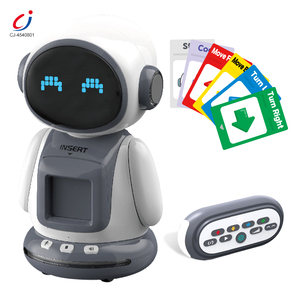 Chengji Ai Desktop Robot Lernspiel zeug Wiederauf ladbare Licht musik Programmier bare Intelligenz Kinder Flash Card Robot - Product Image 1