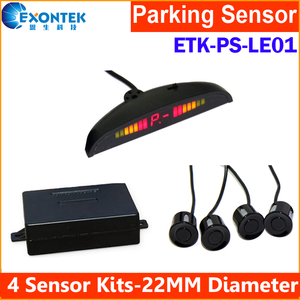 Parktronic Car <strong>Backup</strong> Radar Auto Parking <strong>Sensor</strong> LE01 Reversing Aid 4pcs <strong>Sensors</strong> 18-22MM with LED Display Parking Assist System