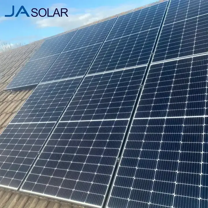 JA năng lượng mặt trời hiệu quả cao Mono Bảng điều khiển 590-615 590W 595W 600W 610W 615W nửa cắt hai mặt OEM điện 300W với kính bìa trước