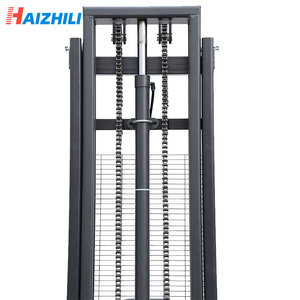 Haizhili, fábrica china, superventas, equipo de carga y descarga de materiales, apilador Manual, carretilla elevadora, palé semieléctrico Manual