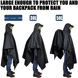 ثلاثة في واحد التجارة بو طلاء معطف واق من المطر عباءة للتنزه في الهواء الطلق متعددة الوظائف الكبار معطف واق من المطر ماء المعطف - Product Image 2