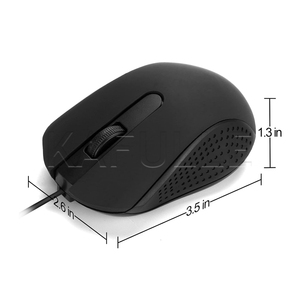コンピュータマウス1200 DPI光学マウス人間工学的デザインコンピュータマウス4ftコード付きラップトップ用 - Product Image 4