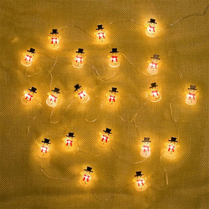 LED bateria caixa Natal decoração fada <span class=keywords><strong>string</strong></span> luzes decoração fio cobre Claus deer Snowman corda luz