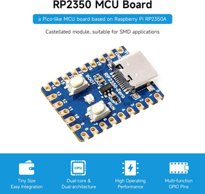 10PCS RP2350-Zero Mini-Entwicklungs platine, Raspberry Pi-Mikrocontroller-Entwicklungs platine