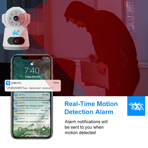 Commercio all'ingrosso della fabbrica 4G 4MP Smart Baby Monitor PTZ fotocamera a doppia lente del telefono di controllo remoto di rilevamento del movimento di visione notturna per bambini Pet Cam - Product Image 6