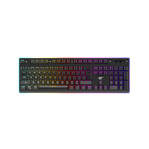 哈维特HV-KB391L可定制高级金属面板高级防重影RGB背光半机械游戏键盘 - Product Image 1