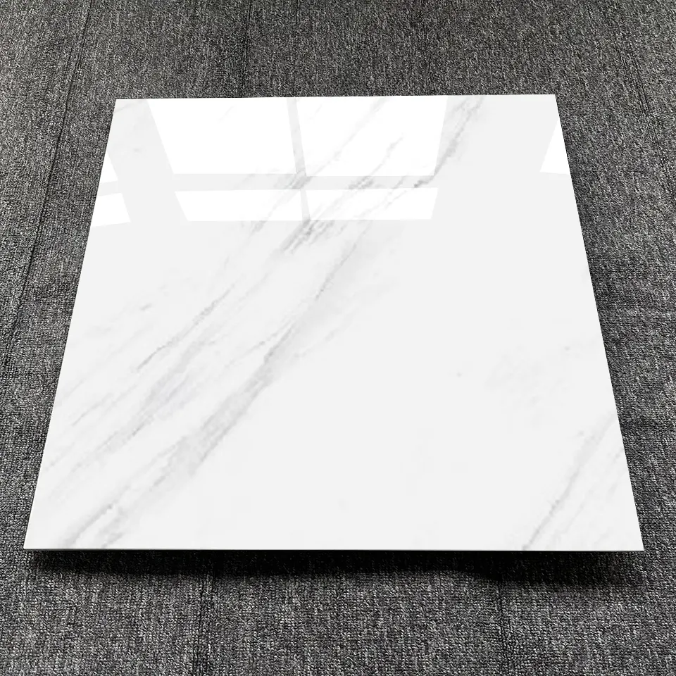 Gres porcelanato fino azulejo materiais de construção mármore branco carreaux 600x600 cristal cerâmica piso telha
