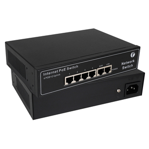 VCOM 100M <strong>Network</strong> PoE Switch 4 Ports Unmanaged Active Ethernet Switcher Standard <strong>Solution</strong> for <strong>Security</strong> Camera Controlling - Product Image 2