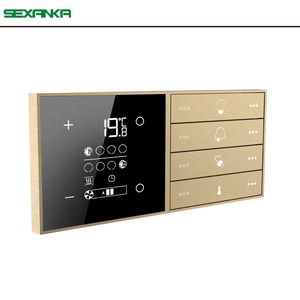 SEXANKA KNX EIB akıllı ev otomasyon sistemi 8 Gang sıcaklık kontrolü basma düğmesi akıllı dokunmatik ekran duvar anahtarları - Product Image 4