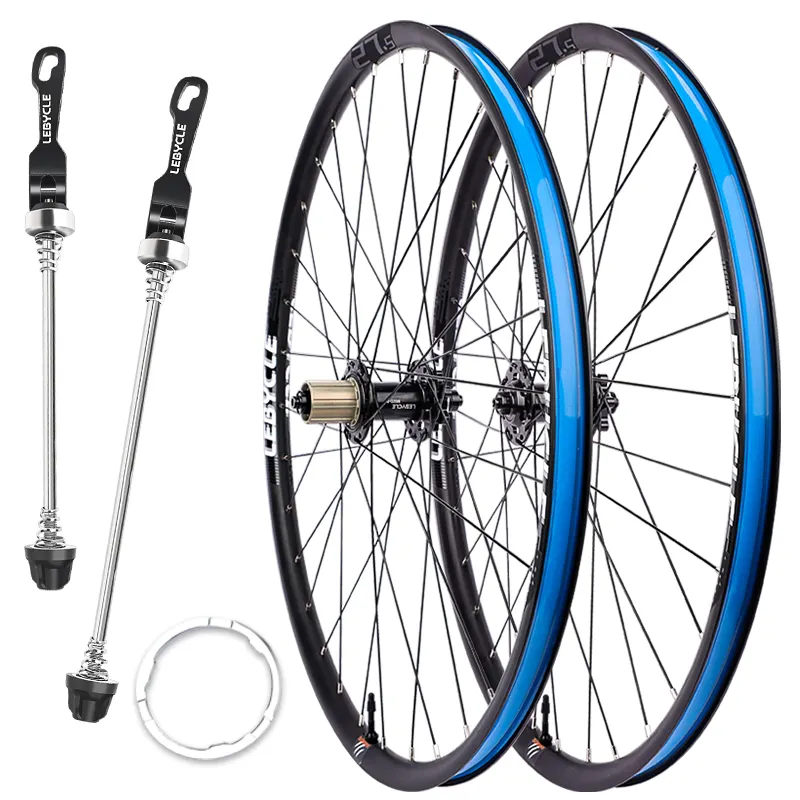 Lebycle Thru Eixo Da Bicicleta Roda 210/235MM QR 27.5 Polegada Aro Da Bicicleta 5 rolamentos Hub 5 Ratchet Bicicleta Aro MTB Rodas sem câmara