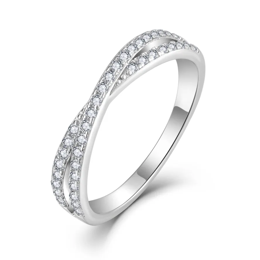 YL s925 plata esterlina Vintage joyería fina Cruz anillos anillo de doble capa para mujer regalo de boda joyería fina anillo de promesa fo