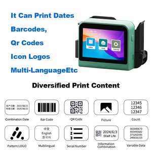 Neuer tragbarer T1 Mini-Hand-Tinten strahl drucker Datums drucker Touchscreen-Logo Codier maschine Kleiner Drucker für Flaschen verschlüsse und Karton - Product Image 4