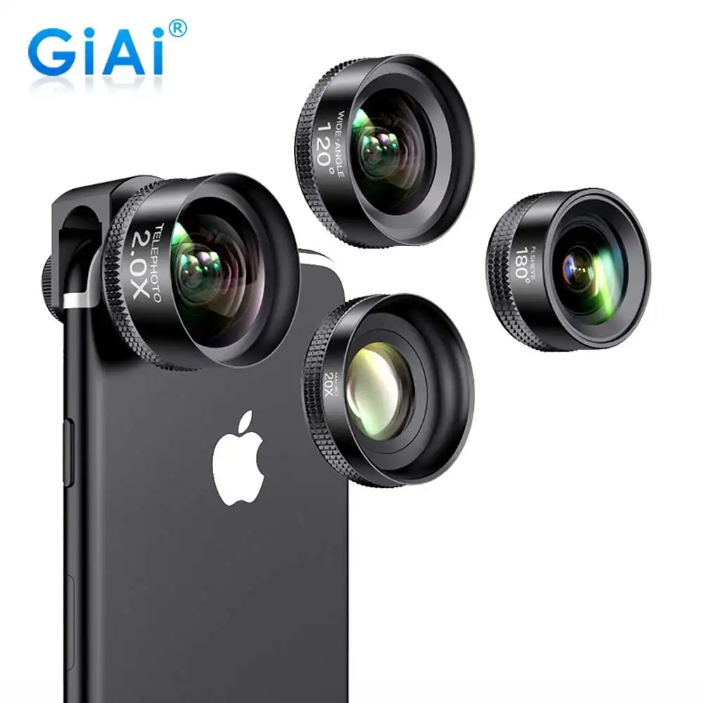 Cep telefonu fotoğraf Iense balıkgözü geniş açı telefoto makro lens 4in1 cep telefonu kamera lensi