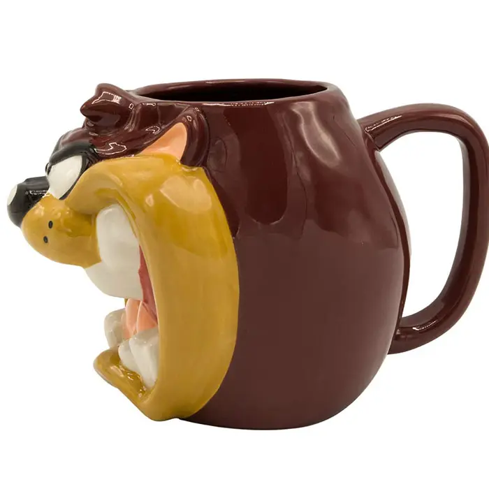 24Oz Looney Tunes Taz Mug Ukir 3D Keramik Wajah