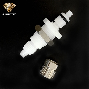 Acetal 1/8&quot; Flow Panel Mount Quick <strong>Coupling</strong> 4mmID 6mmOD Tubing Bulkhead Quick Disconnect Pipe Connector With Metal Lock Nut - Product Image 1