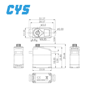 9g Servo CYS-S8246MG Micro Servo with Metal Gear for <strong>RC</strong> - <strong>Rc</strong> Airplane - Product Image 3