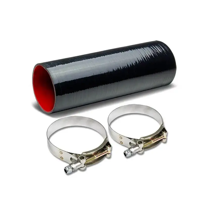 kundenspezifische größe autoaufnahme-zwischengerät turbo-heizkörper gewickelt 4 plis stoff verstärkter silikon-kopfband gerades gummi-rohrrohr rohr
