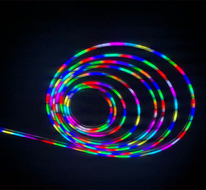 18ชิ้น IC ต่อเมตร5เมตร/ม้วน RGB เปลี่ยนได้แถบแสงนีออนที่มีความยืดหยุ่น RGB,LED กลางแจ้ง IP67ถุงป้องกันไฟฟ้าสถิตย์ภูมิทัศน์ - Product Image 3